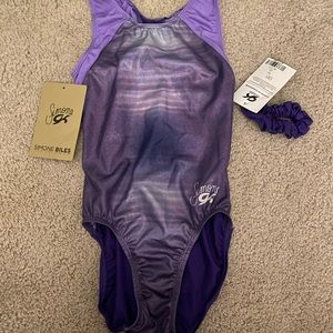 GK Simone Biles collection leotard with matching scrunchie